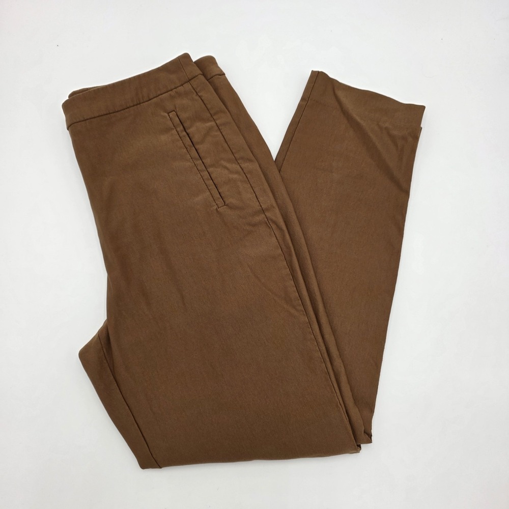 Worthington Women's Slim Leg Brown Slacks Size 10 Business Stretch Work Pants